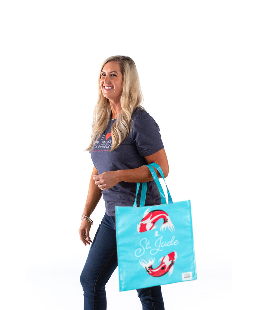 Koi Fish Reusable Tote Bag Art Inspired by Patient Isabella